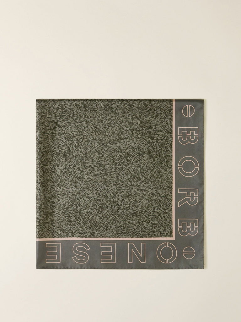 Borbonese 31 Foulard Op Logo Outline 90X90 Tessile _1