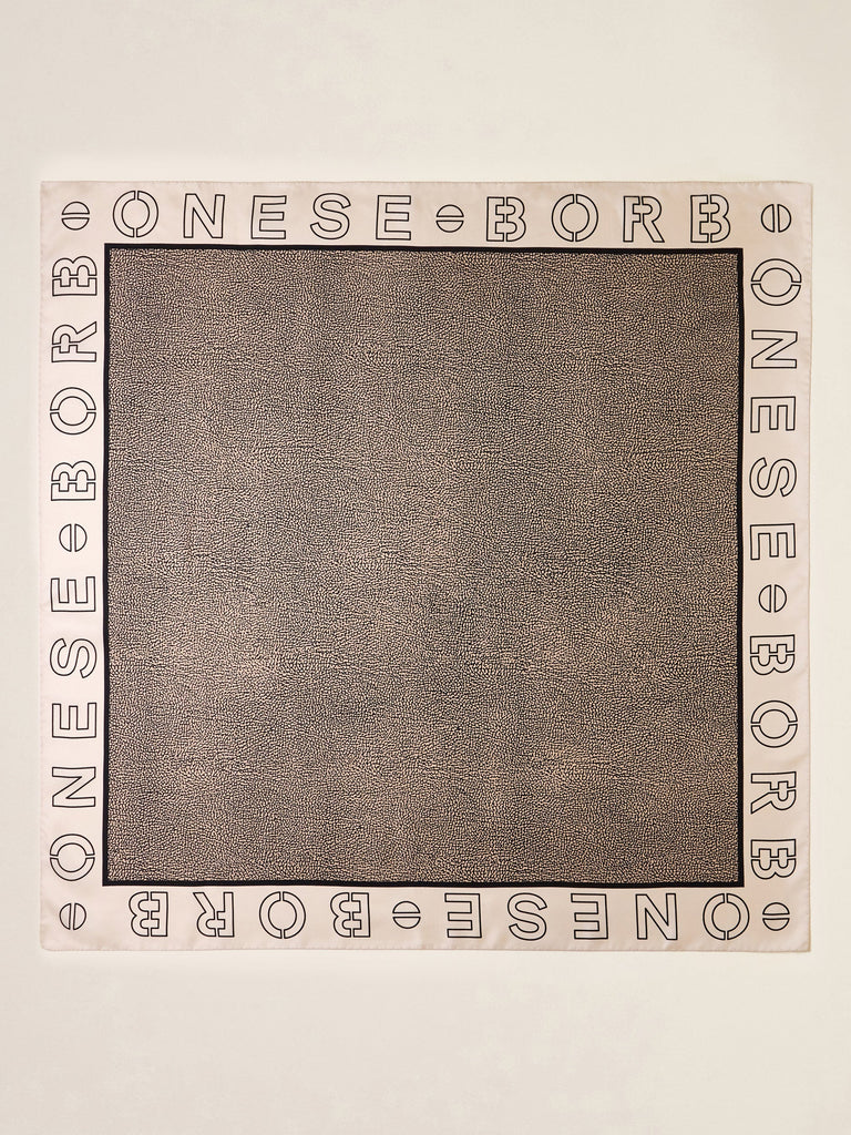 Borbonese 81 Foulard Op Logo Outline 90X90 Tessile _3