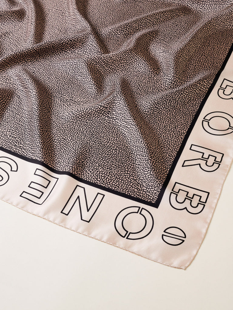 Borbonese 81 Foulard Op Logo Outline 90X90 Tessile _4