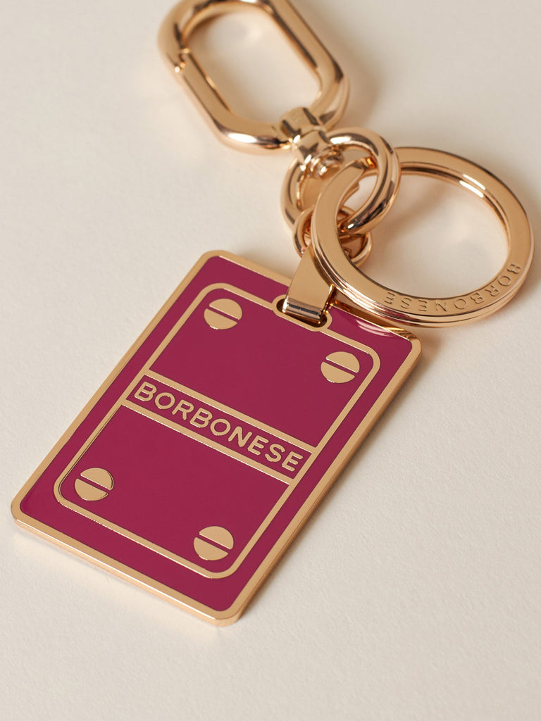 Borbonese 80 P Chiavi Piastrina B Keyring _3