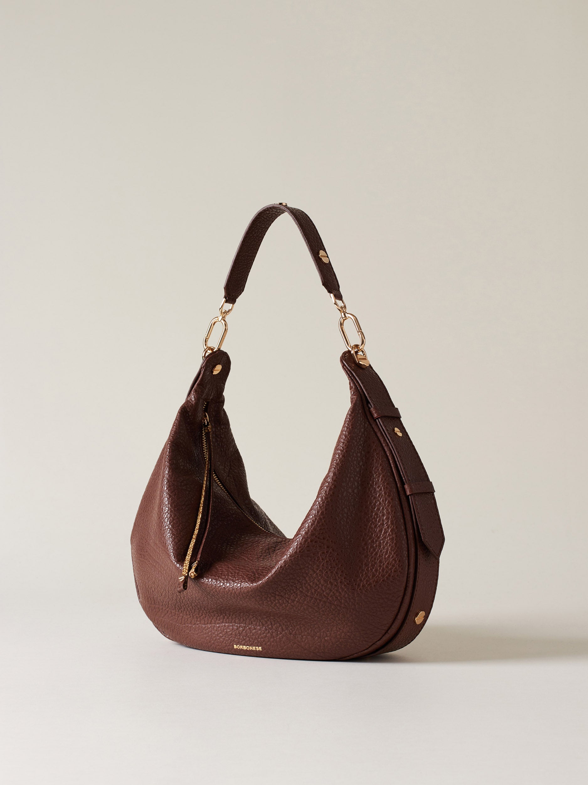 Borbonese 63 Borsa Hobo M Oyster Default Title_5