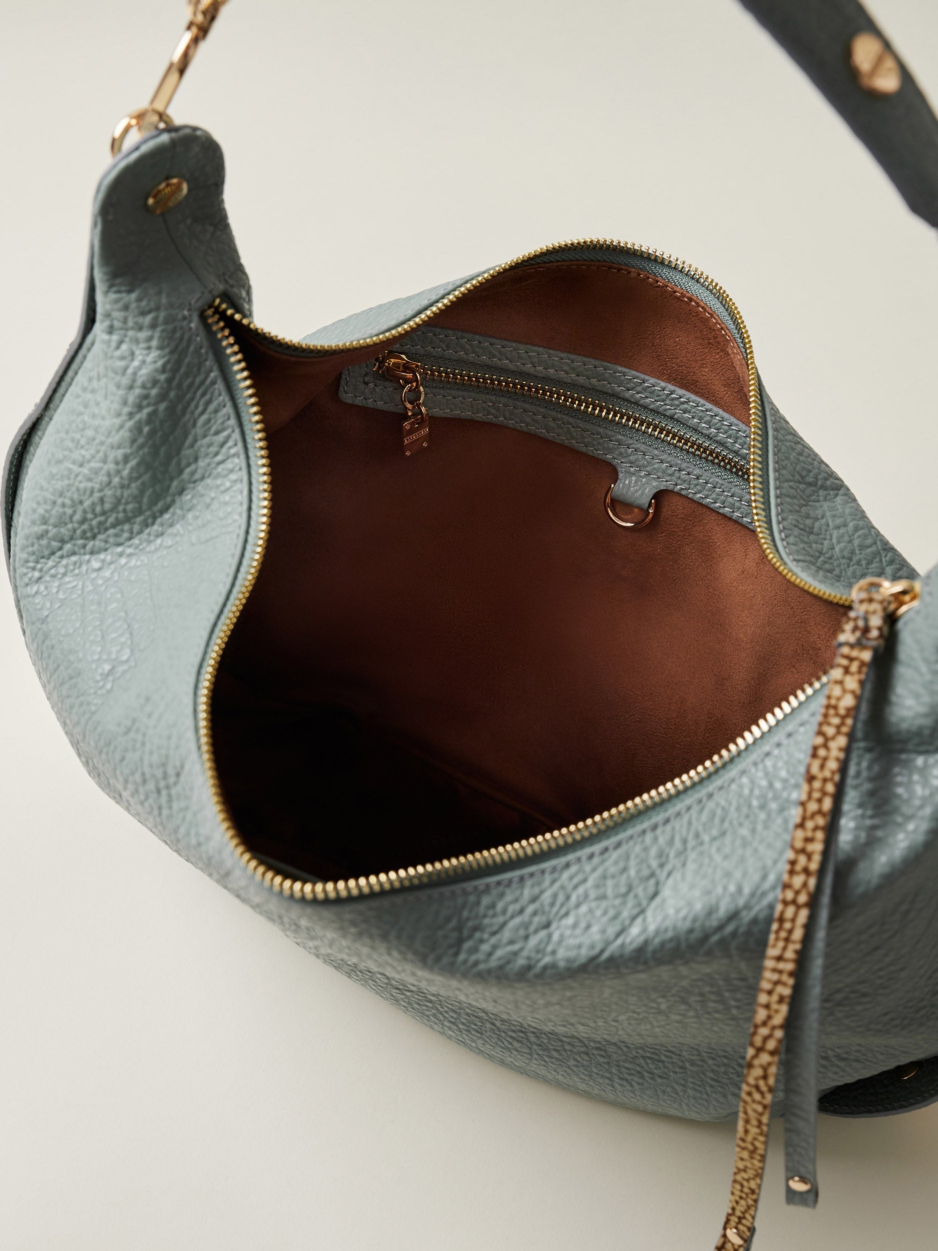 Borbonese 67 Borsa Hobo M Oyster _6