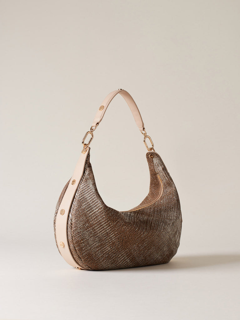 Borbonese 82 Borsa Hobo M Oyster Coated Op Soft Default Title_3