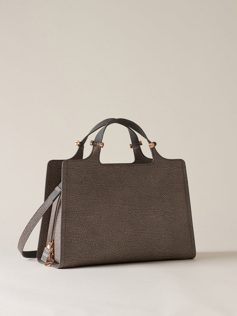 Borbonese 54 Borsa Bauletto M C T Bolt Coated Op Soft _3