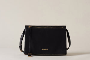 Borbonese Classica Pochette À Main Op / Naturel / Noir - Achetez À Prix  Outlet!